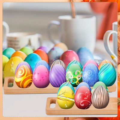 Thanksgiving Day Devilled Eggs Tray Bespaar ruimte met deze houten bordhouder met 12 gaten