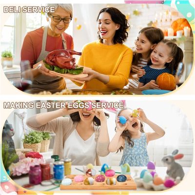 24 holes omkeerbaar hout geharmoniseerd ei plaat Charcuterie bord voor het serveren van groenten