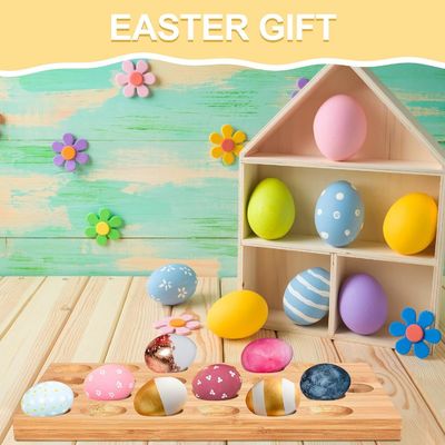 24 holes omkeerbaar hout geharmoniseerd ei plaat Charcuterie bord voor het serveren van groenten