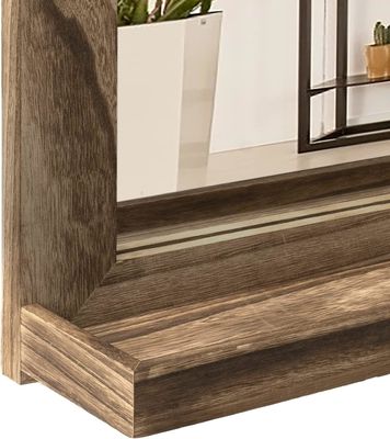 Grote hoeveelheid boerderijhuis decoratie Muurspiegel met plankvoordeel en aantal lagen enkel