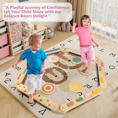 Voorbeelden Gratis balanceringsbalk voor peuters en trapstenen voor coördinatiegebouwen