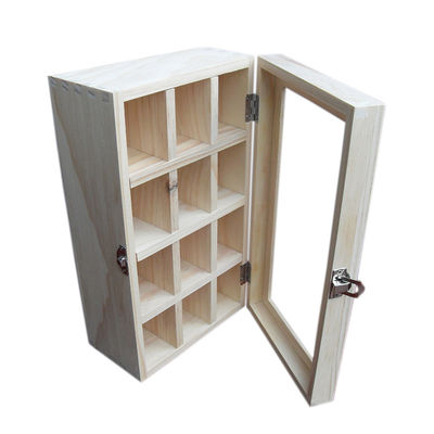 Doorzichtige deksel houten thee opslagdoos voor het printen laser graveren natuurlijke milieuvriendelijk ontwerp