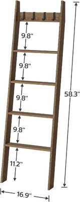 Gemene grootte 5-laagse wandhanger met gebrande afdrukken en decoratief ontwerp