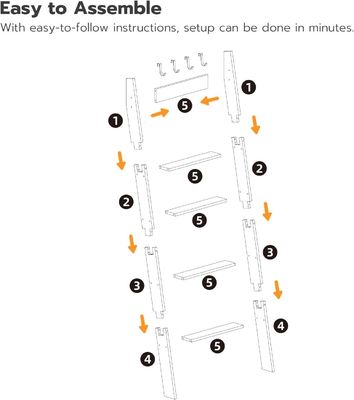 Gemene grootte 5-laagse wandhanger met gebrande afdrukken en decoratief ontwerp