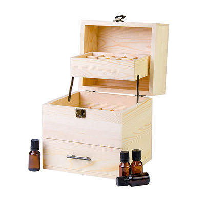 Praktische hout essentiële olie opslagdoos met scheidsregelaars gemaakt van milieuvriendelijk hout