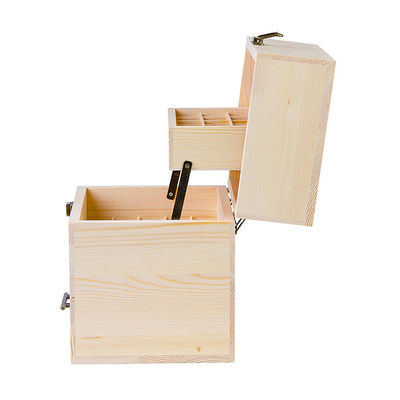 Praktische hout essentiële olie opslagdoos met scheidsregelaars gemaakt van milieuvriendelijk hout
