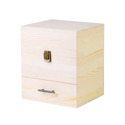 Praktische hout essentiële olie opslagdoos met scheidsregelaars gemaakt van milieuvriendelijk hout