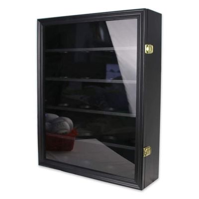 Hout en acryl Zwart 20 Baseball Display Case Kas voor het opslaan van sport memorabilia