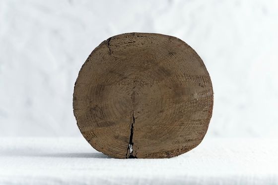 Zilkschermprinten Rustieke live edge gerecycled houten stand voor interieurhuisdecoratie