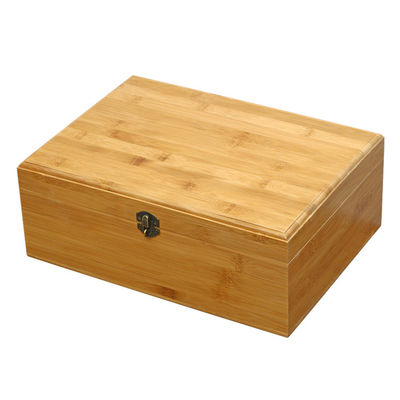 Gepersonaliseerd logo Acceptabel milieuvriendelijk Bamboe rechthoekig Houten 13x9x5cm opslagdoos