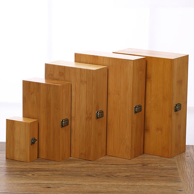 Gepersonaliseerd logo Acceptabel milieuvriendelijk Bamboe rechthoekig Houten 13x9x5cm opslagdoos