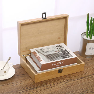 Gepersonaliseerd logo Acceptabel milieuvriendelijk Bamboe rechthoekig Houten 13x9x5cm opslagdoos
