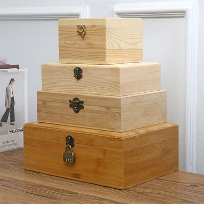 Gepersonaliseerd logo Acceptabel milieuvriendelijk Bamboe rechthoekig Houten 13x9x5cm opslagdoos