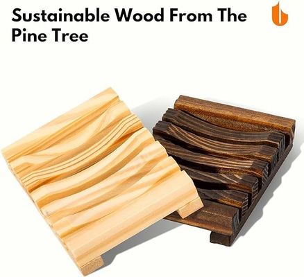 Op voorraad Populair 19.88 X 14 X 2.5 Inch Acacia gebogen serverende dienblad Set met handvat logo