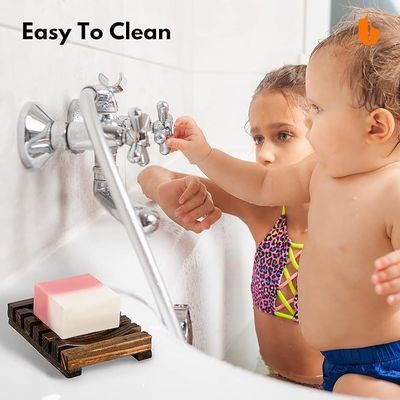 Op voorraad Populair 19.88 X 14 X 2.5 Inch Acacia gebogen serverende dienblad Set met handvat logo