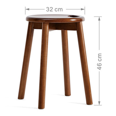 Postverpakking N Modern ontwerp Kleine ronde houten kruk voor keuken woonkamer Huisversiering Meubelkruk