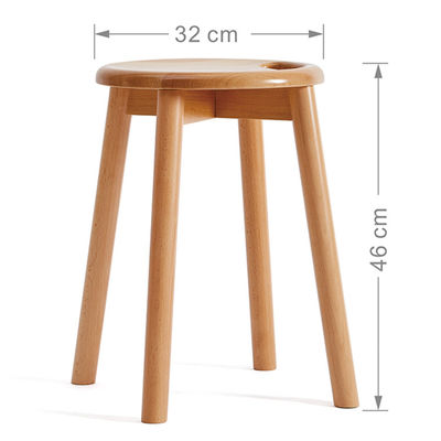Postverpakking N Modern ontwerp Kleine ronde houten kruk voor keuken woonkamer Huisversiering Meubelkruk