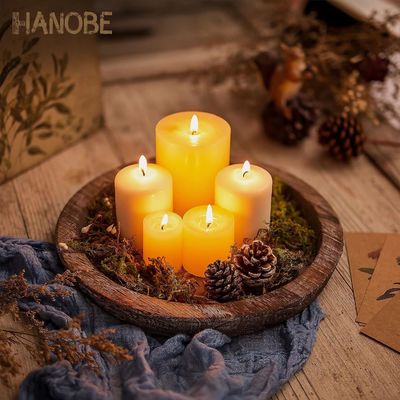 Op maat gemaakte houten serveerbak Rustieke ronde kaarshouder decoratie voor cake gereedschappen en ontwerp