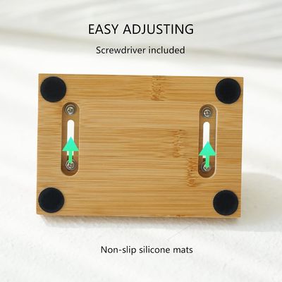 Functioneel ontwerp Bamboe Laptop Stand Holder met verstelbare Dock past bij alle MacBook Multifunctionele