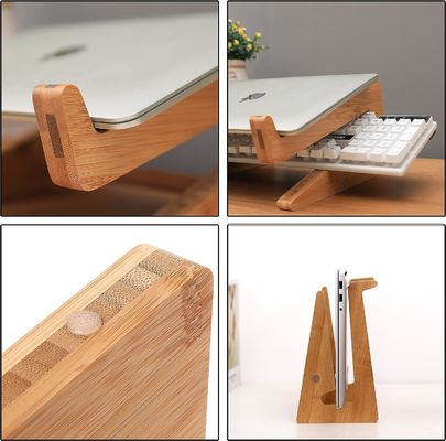 Houten muurplank Decoratie Beschrijving Laptop Stand Compatibel met alle laptops