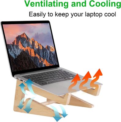 Houten muurplank Decoratie Beschrijving Laptop Stand Compatibel met alle laptops