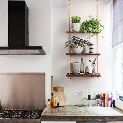 Gepersonaliseerd logo gevouwen houten keukenwandplank voor gemakkelijke toegang