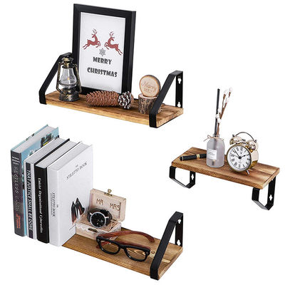 Huishoudelijke benodigdheden Qingdao Vitalucks Solid Surface Hout Floating Wall Shelf Set van 3