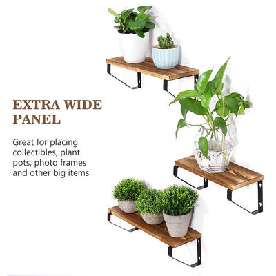 Huishoudelijke benodigdheden Qingdao Vitalucks Solid Surface Hout Floating Wall Shelf Set van 3