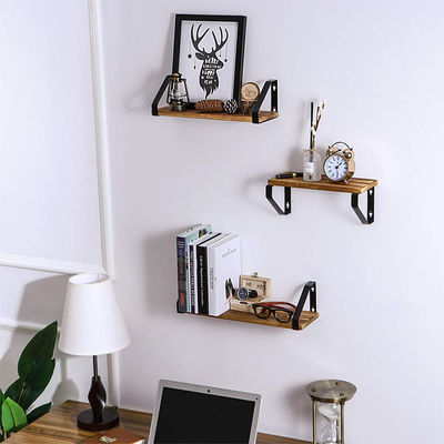 Huishoudelijke benodigdheden Qingdao Vitalucks Solid Surface Hout Floating Wall Shelf Set van 3