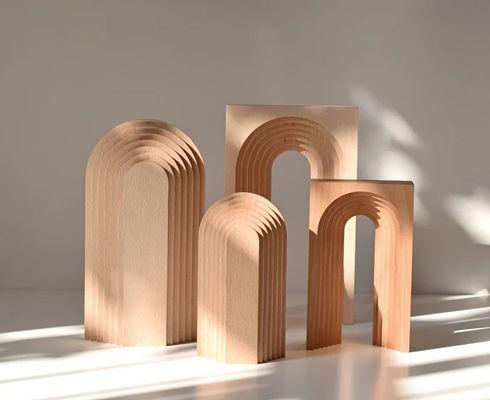 Moderne vormgeving Houten huisarchitectuur Grafische illustratie Kunstarchitectuur Beeldhouwen