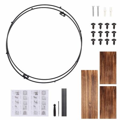 Drijvende hangende plank voor beeldframes en beeldschermen in houten metaal