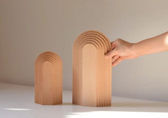 Moderne vormgeving Houten huisarchitectuur Grafische illustratie Kunstarchitectuur Beeldhouwen