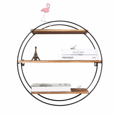 Drijvende hangende plank voor beeldframes en beeldschermen in houten metaal