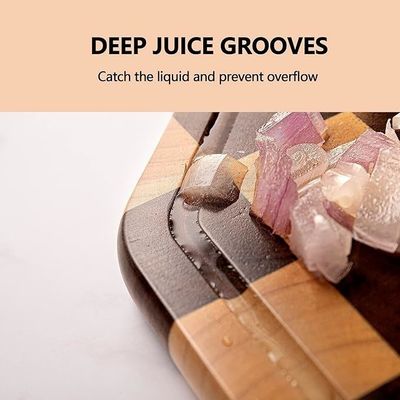 Gepersonaliseerd 12X12X0.8 inch Acacia Houten Snijdende Octagon Serving Board met Juice Groove