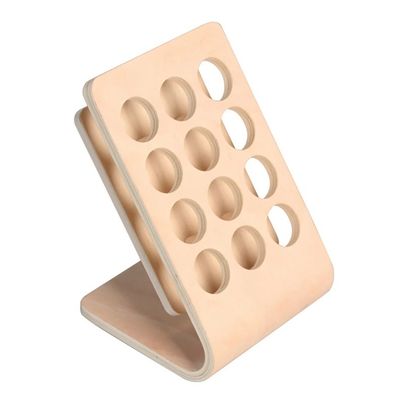 Zilkschermdruk 12 holes Houten essentiële oliefles Display Stand voor opslag