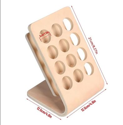 Zilkschermdruk 12 holes Houten essentiële oliefles Display Stand voor opslag