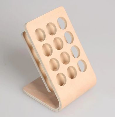 Zilkschermdruk 12 holes Houten essentiële oliefles Display Stand voor opslag