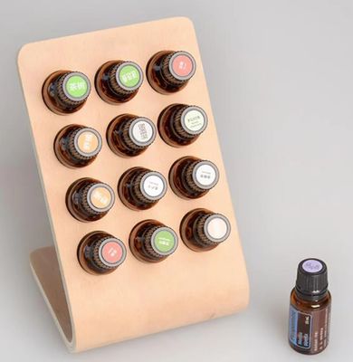 Zilkschermdruk 12 holes Houten essentiële oliefles Display Stand voor opslag