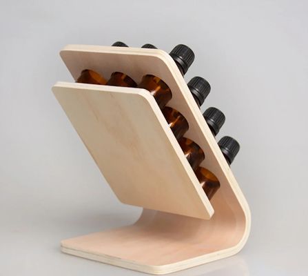 Zilkschermdruk 12 holes Houten essentiële oliefles Display Stand voor opslag