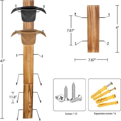 Functioneel ontwerp Multifunktioneel muurmontage opslagplank en hoedenrek voor bamboe