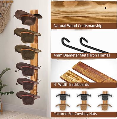 Functioneel ontwerp Multifunktioneel muurmontage opslagplank en hoedenrek voor bamboe