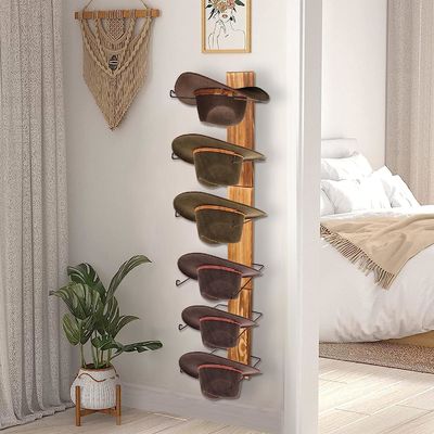 Functioneel ontwerp Multifunktioneel muurmontage opslagplank en hoedenrek voor bamboe