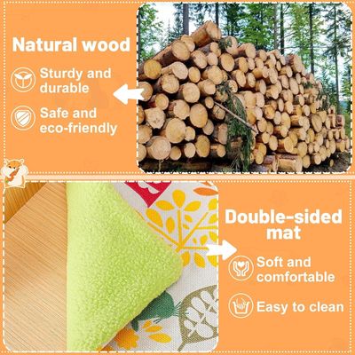 Robuuste houten proefkonijnenschuilplaats Opgericht Huisje voor kleine dieren met trap en slaaphut