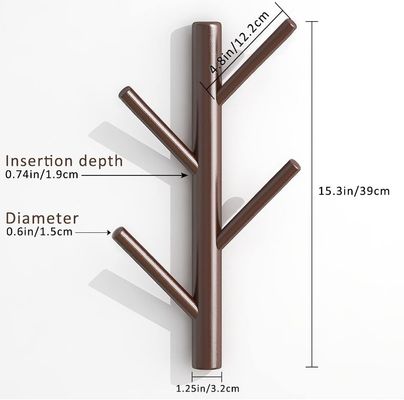 Houten haakhanger voor slaapkamer en badkamer achter deuren/op muren functie