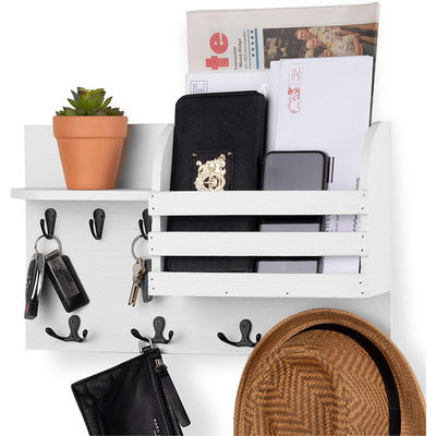 Doppelstaande muur montage opslagplank magnetisch huis hangend organisator rek met sleutelhanger