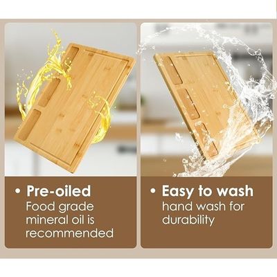 Populaire Custom Service Bamboesnijplanken Voor Keuken Set van 3 Met Juice Groove