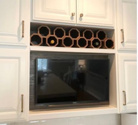 Hoge hoeveelheid stapelbare houten wijnhouder voor aanpasbaar gemaakt aanrecht wijnrek