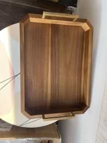 Op maat gemaakte ontwerpen Grote rustieke houten rechthoekige servietbak voor koffietafel