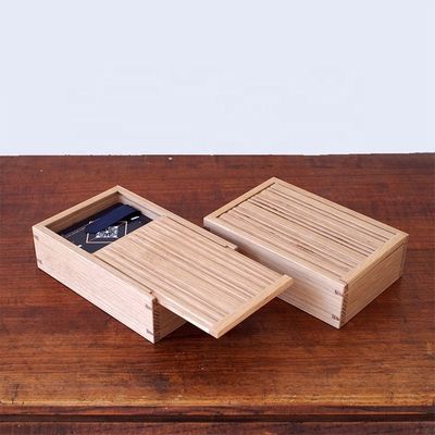 Aanpasbare kleur Houten schuifdeksel voor visitekaart in gewone kleur