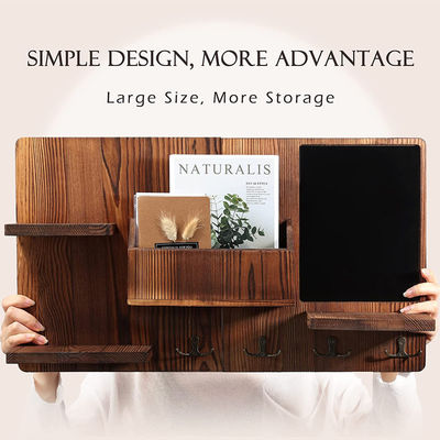 OEM houten wandenplank met kledinghoek toegangspoort organisator jas haken sleutelrek posthouder creatieve muur hanger houder